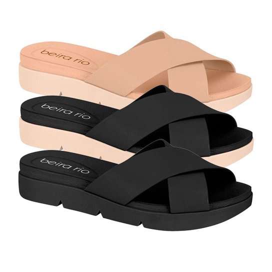 Tamanco Plataforma Feminino Beira Rio 8387.501 - Preto Menor preço em Tamanco Plataforma Feminino Beira Rio 8387.501 - Preto