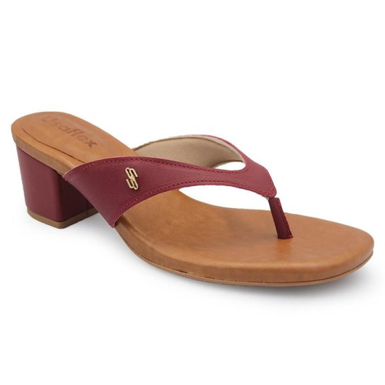 Tamanco Usaflex Feminino Salto Bloco AG0301 - Vinho Menor preço em Tamanco Usaflex Feminino Salto Bloco AG0301 - Vinho