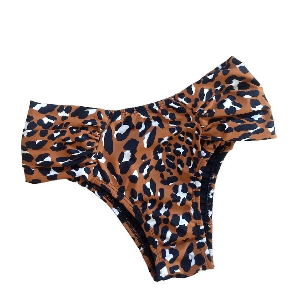 Tanga Silti Beachwear Drapeada Estampada Feminina