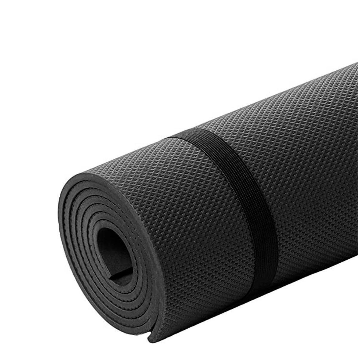 Tapete de Yoga Texturizado Com Alça Pilates Exercicios 5MM 173x60cm