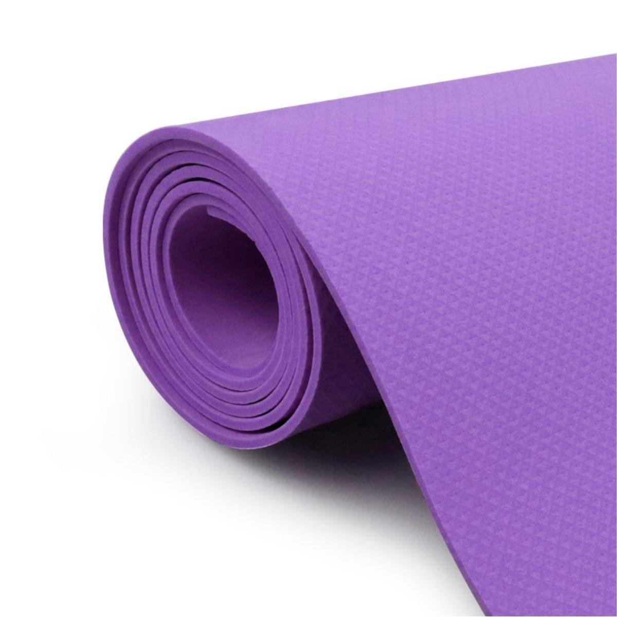 Tapete de Yoga Texturizado Com Alça Pilates Exercicios 5MM 173x60cm