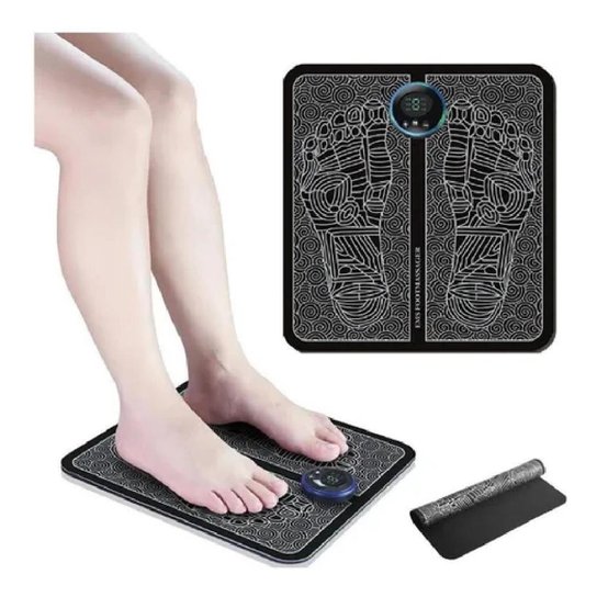 Tapete Pulso Elétrico Perna Pés Ems Almofada De Massagem Pé exercício localizado anti estresse - Preto Menor preço em Tapete Pulso Elétrico Perna Pés Ems Almofada De Massagem Pé exercício localizado anti estresse - Preto