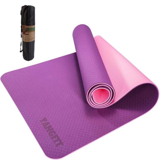 Tapete Yoga Mat Pilates Exercícios TPE 6mm Com Bolsa Yangfit - Rosa+Lilás é ruim? Tapete Yoga Mat Pilates Exercícios TPE 6mm Com Bolsa Yangfit - Rosa+Lilás é boa?