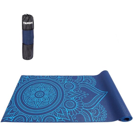 Tapete Yoga Mat Pilates PVC Com Estampa e Bolsa Yangfit - Azul é ruim? Tapete Yoga Mat Pilates PVC Com Estampa e Bolsa Yangfit - Azul é boa?