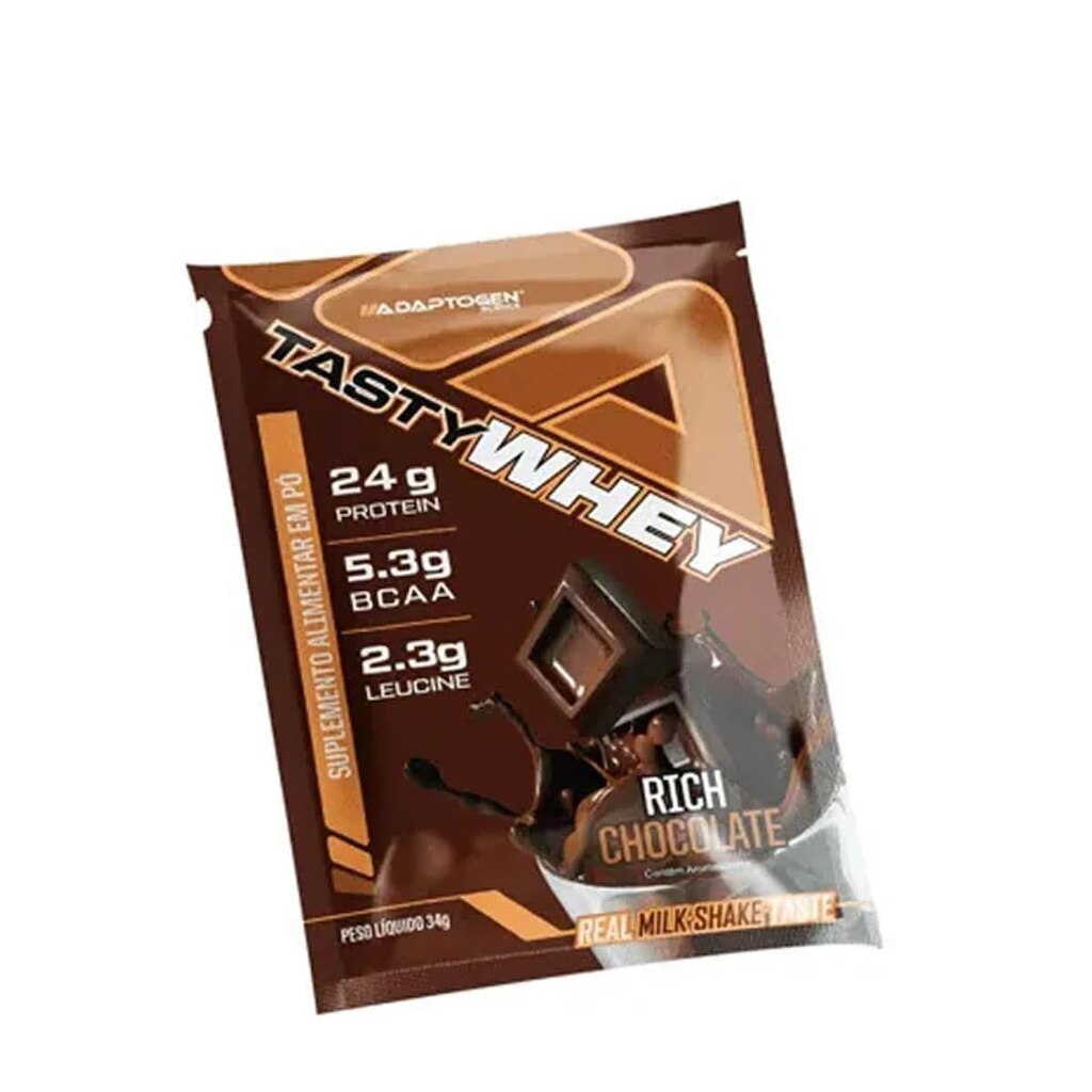 Tasty Whey 3W - 1 Sachê 34g Rich Chocolate - Adoptogen