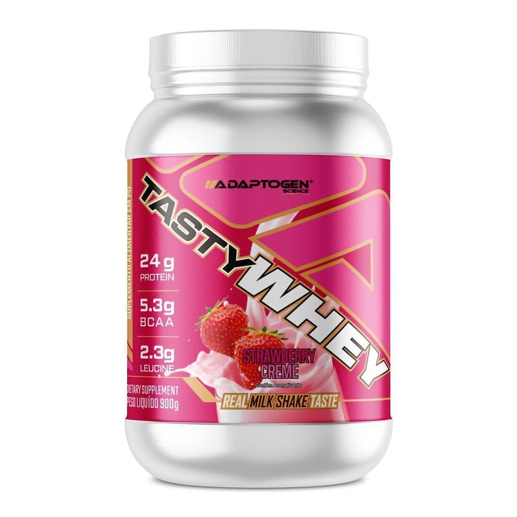 Tasty Whey 3W - 900g Strawberry Cream - Adaptogen