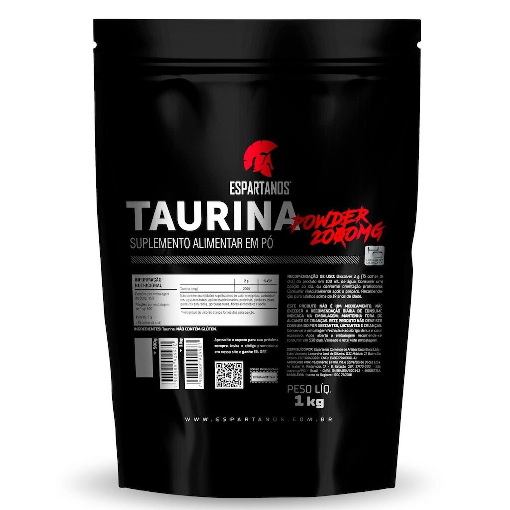 Taurina em Pó 100% Pura - Espartanos