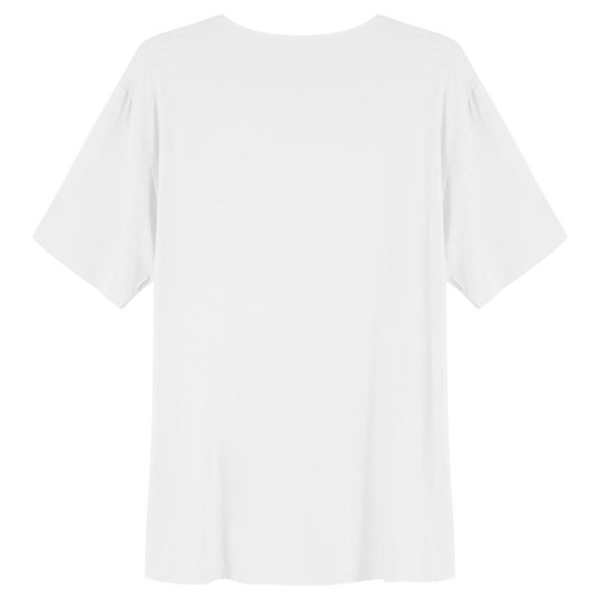 Tech T-Shirt Modal Gola C Plus Size Masculina - Branco Menor preço em Tech T-Shirt Modal Gola C Plus Size Masculina - Branco