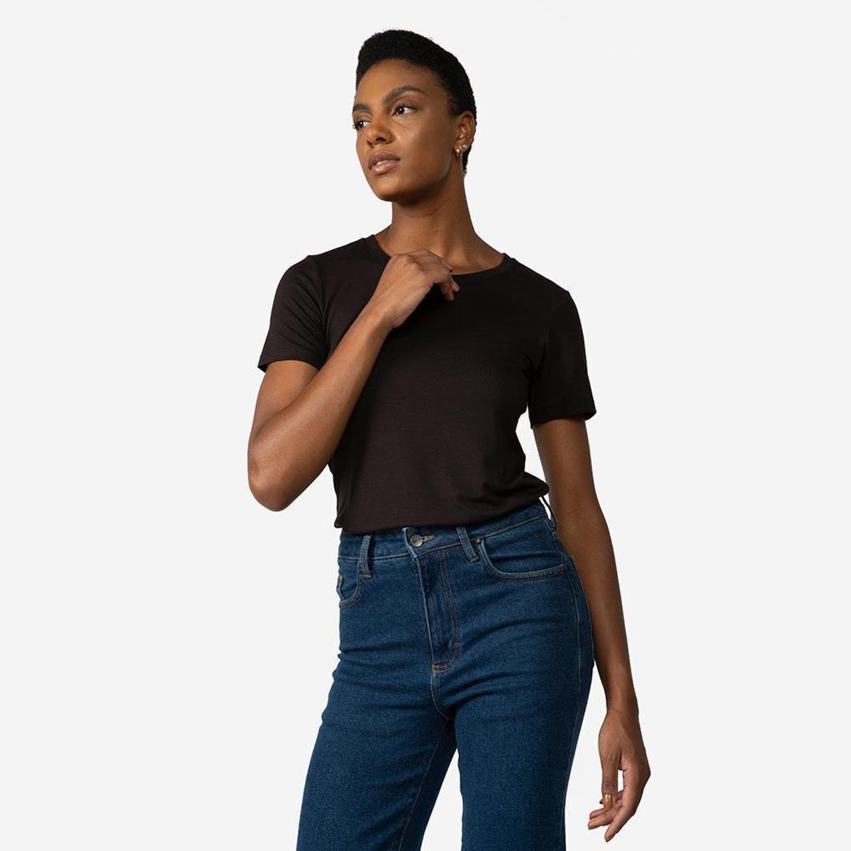 Tech T-Shirt Modal Premium Feminina | Basico.com Menor preço em Tech T-Shirt Modal Premium Feminina | Basico.com