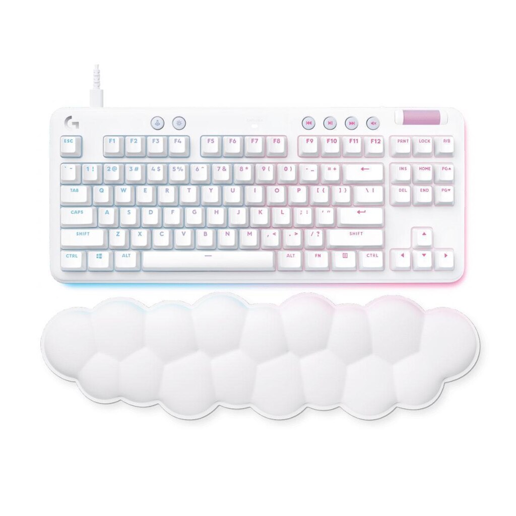 Teclado Gamer Logitech G713 - RGB LightSync ABNT Switch GX Brown Tactile - Branco - 920-010701