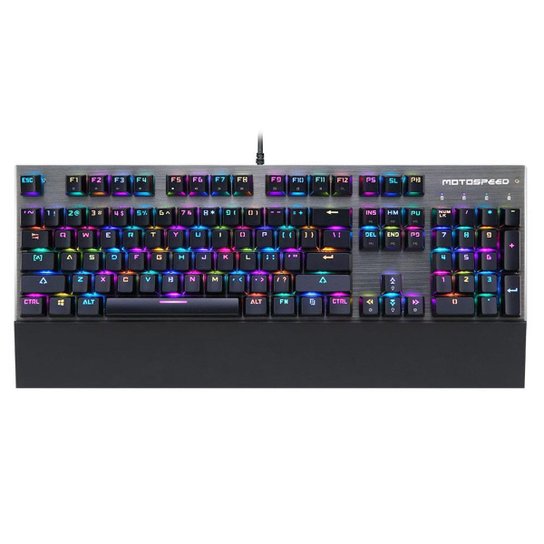 Teclado Gamer Motospeed CK108 Preto Switch Vermelho RGB - Preto