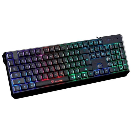 Teclado Gamer Motospeed K70 Preto Membrana Rainbow - Preto