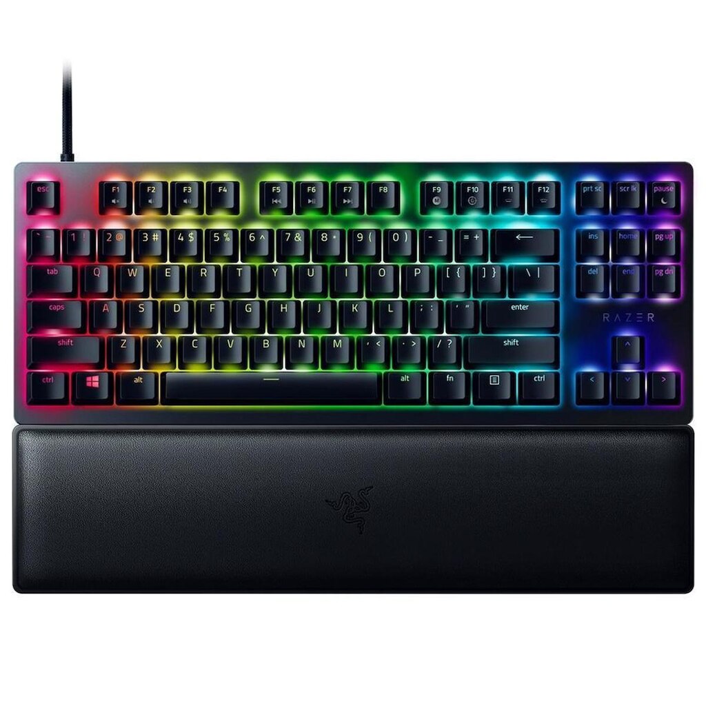 Teclado Gamer Razer Huntsman V2 Tenkeyless, Chroma RGB, Switch Óptico Razer, USB-C, com Apoio de Pul