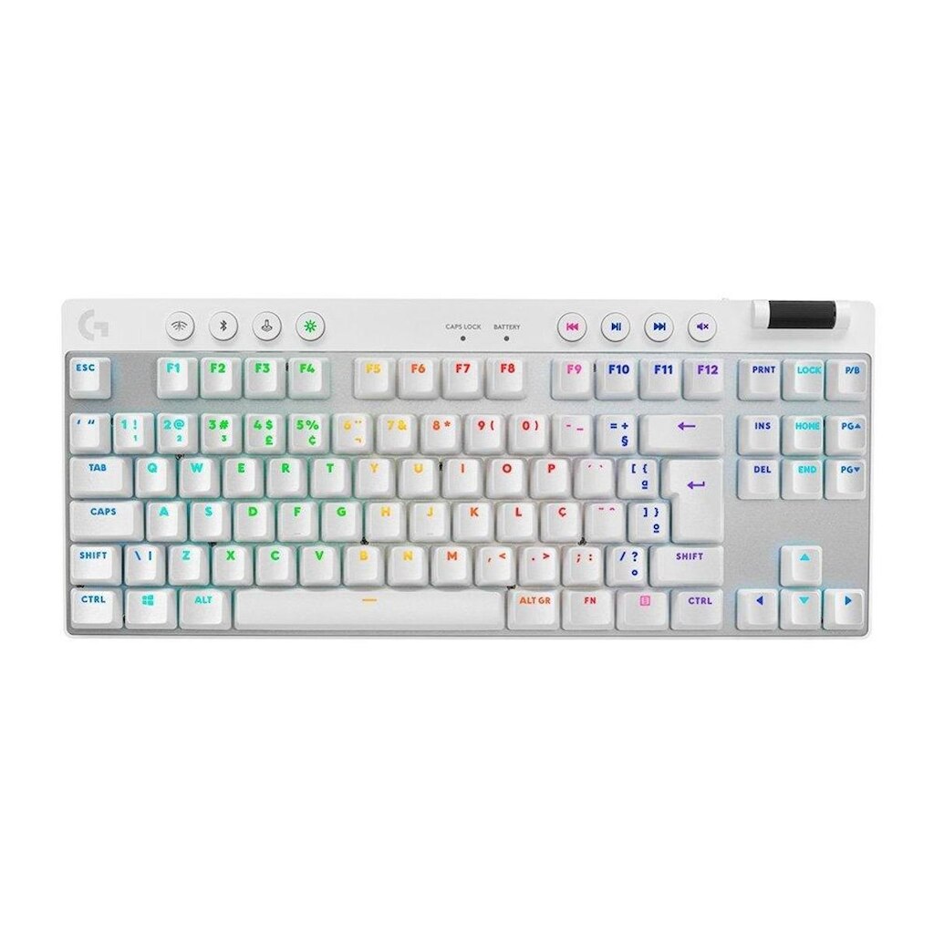 Teclado Gamer Sem Fio Logitech G Pro X com design TKL, Layout US, RGB LIGHTSYNC