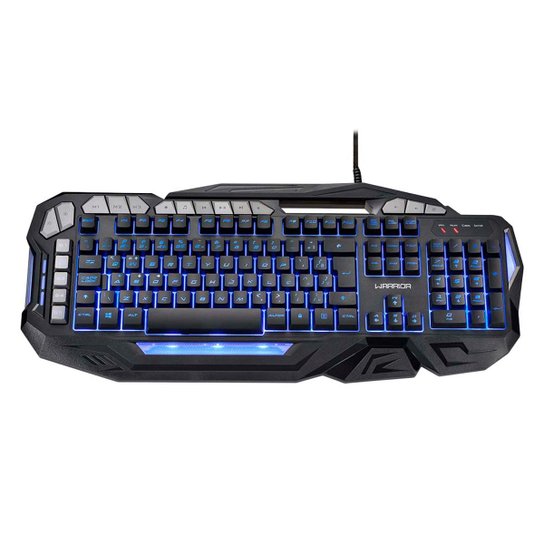 Teclado Gamer Warrior Kilian Teclas Macro Memória Interna LED - Preto