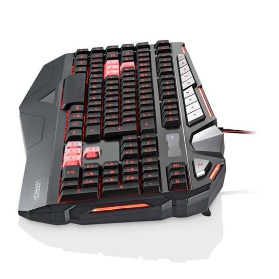 Teclado Gamer Warrior Morani Com Teclas Macro LED - Preto