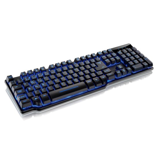 Teclado Gamer Warrior Razmig Sensibilidade Mecânica LED - Preto