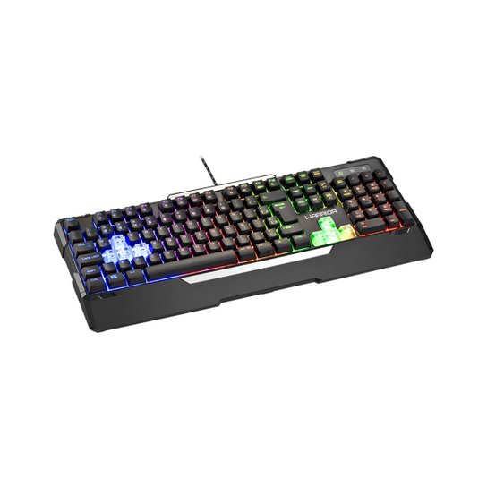 Teclado Gamer Warrior Wakiza Semi Mecânico LED - Preto