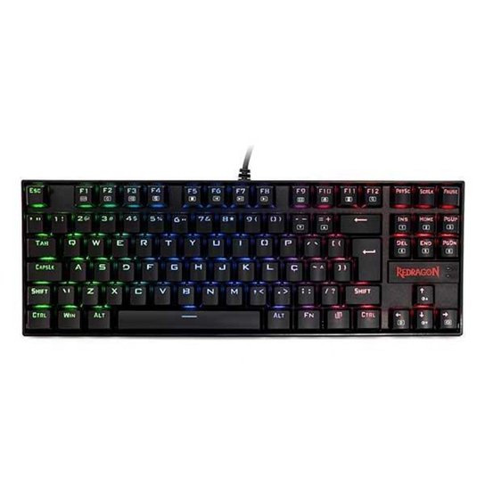 Teclado Gaming ReDragon Kumara Mecanico RGB Switch K552RGB-1 - Preto