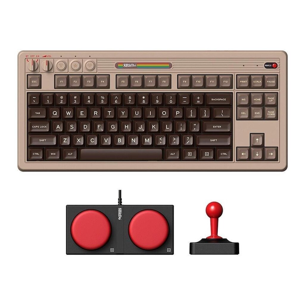 Teclado Mecânico 8BitDo C64, Bluetooth, 2.4G, USB-C - 85HA03