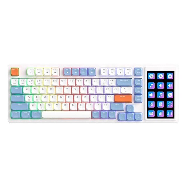 Teclado Mecânico Gamer Ajazz AKP815, RGB, USB-C, Switch Huannuo Short ...