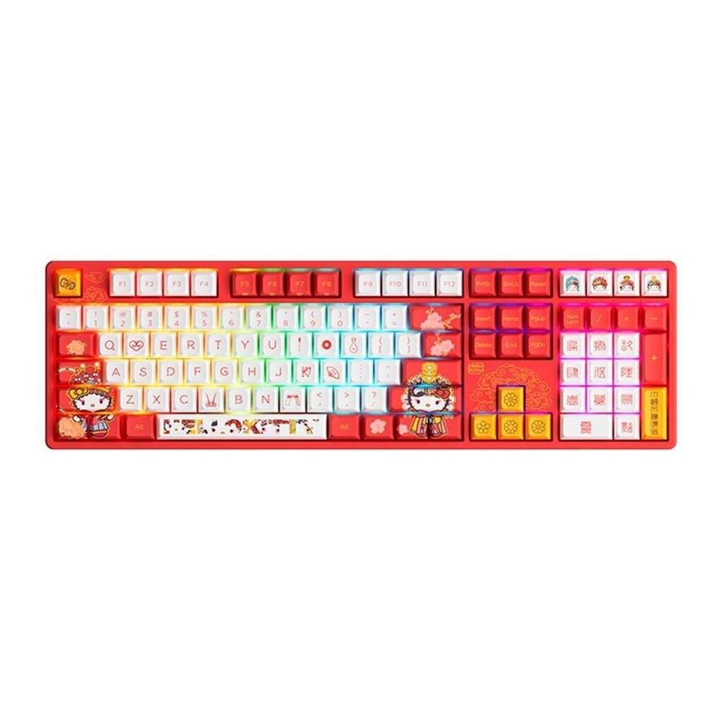 Teclado Mecânico Gamer Akko Switch Princess Linear, Keycaps JDA, 5108S, Hello Kitty - 6925758618229
