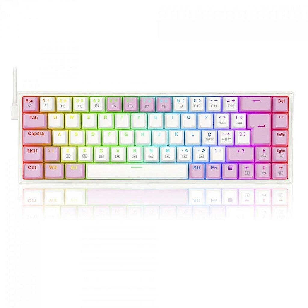 Teclado Mecânico Gamer Redragon Castor, RGB, Switch Blue, ABNT2, - K631WP-RGB (PT-BLUE)