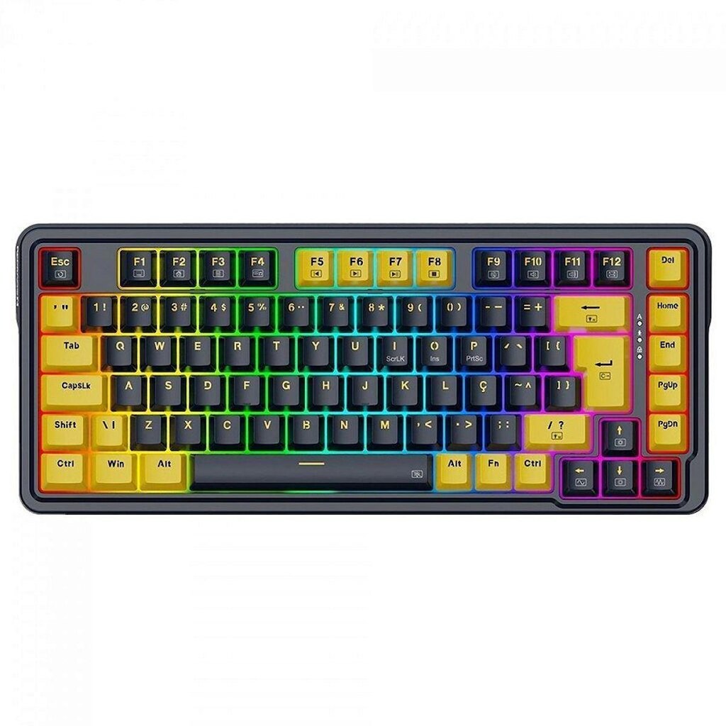 Teclado Mecânico Gamer Redragon ELF, RGB Chroma Mk.II, Switch Melt Gold, ABNT2, - K649PY-RGB PT