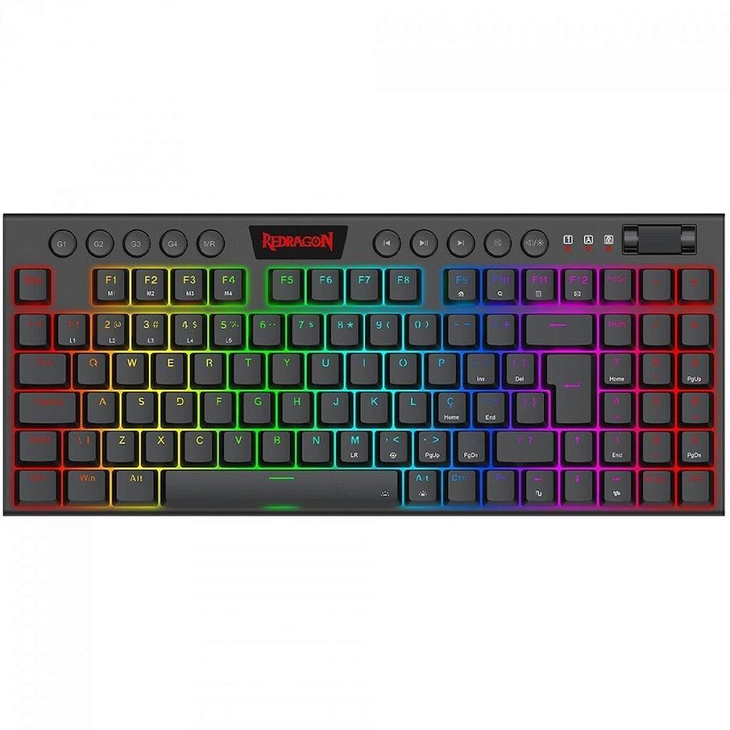 Teclado Mecânico Gamer Redragon Kurama, RGB, Switch Marrom, ABNT2, - K625P-KB (PT-BROWN)