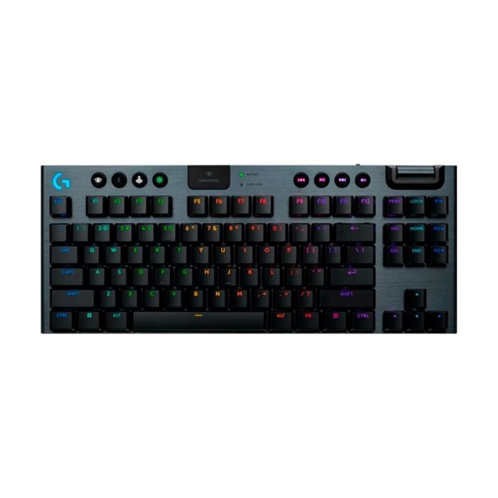 Teclado Mecânico Gamer Sem Fio Logitech G915 X Lightspeed, Design TKL RGB Lightsync, - 920-012715