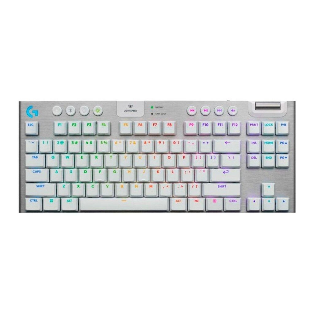 Teclado Mecânico Gamer Sem Fio Logitech G915 X Lightspeed, Design TKL RGB Lightsync, 920-012732