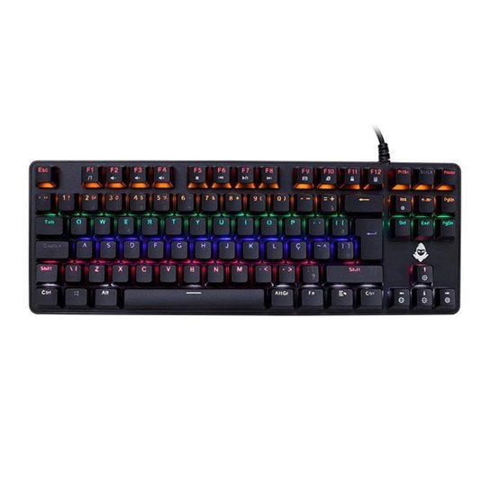 Teclado Mecanico Mancer Shade RGB Rainbow Switch Outemu Blue - Preto