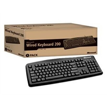 Teclado Microsoft Wired Keyboard 200 For Business - Incolor | Netshoes
