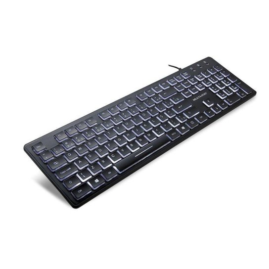 Teclado Multilaser Iluminado Office - TC218 - Preto Menor preço em Teclado Multilaser Iluminado Office - TC218 - Preto