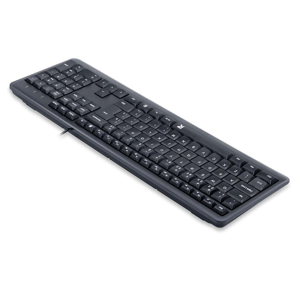 Teclado Office Redragon Membrana, Full Size, ABNT2, Preto - BK-7092 PT ...