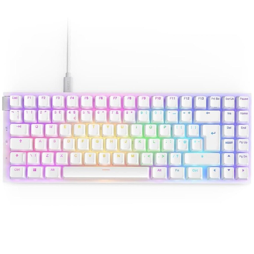 Teclado Óptico Gamer NZXT Function 2 MiniTKL, RGB, USB-C, Layout US, KB-002NW-US