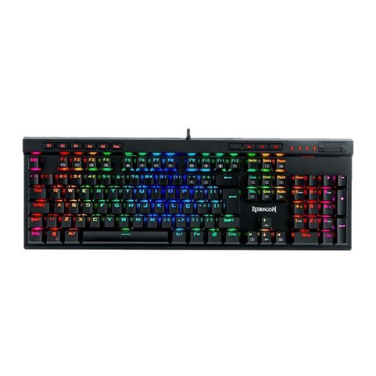 Teclado Opto-Mecanico Redragon Vata PRO RGB Switch Azul, K580RGB-PRO - Preto Menor preço em Teclado Opto-Mecanico Redragon Vata PRO RGB Switch Azul, K580RGB-PRO - Preto