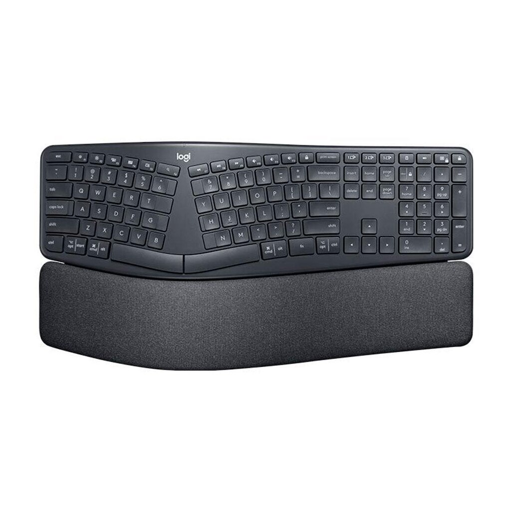 Teclado sem Fio Logitech Ergo K860 - USB - Padrao US - Design Ergonômico - Preto - 920-009169