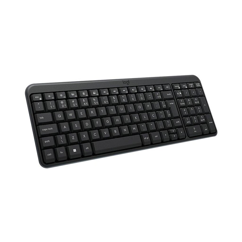 Teclado Sem Fio Logitech K250 Compacto, Teclado Numérico, Bluetooth, ABNT2, PC/Mac