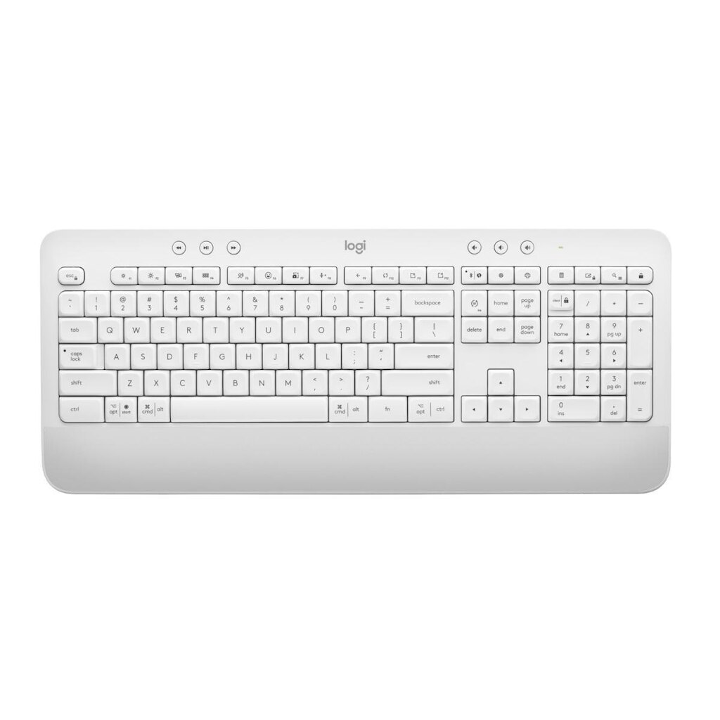 Teclado sem Fio Logitech K650 - Padrão US - Receptor USB LogiBolt ou Bluetooth - Branco - 920-010965