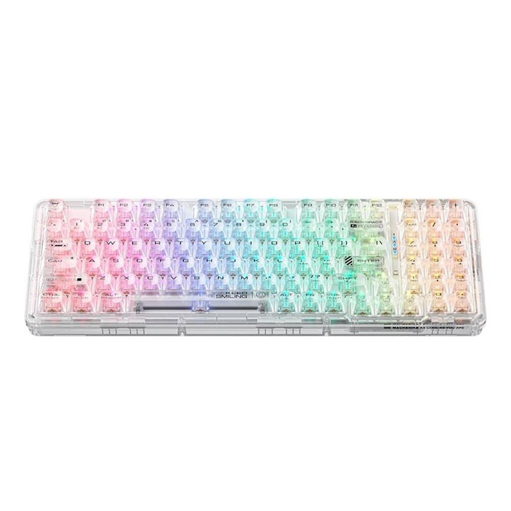 Teclado Sem Fio Mecânico Gamer Machenike k500f-B94 CRYSTAL Pro, Tri-Mode, Bluetooth, Switch Purple,