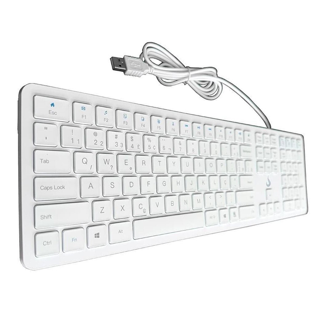 Teclado Slim Rise Mode, USB 2.0, ABNT2,RM-TS-FW
