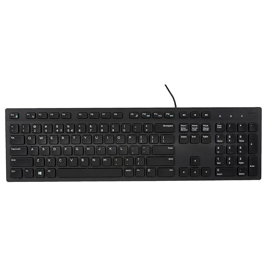 Teclado USB Dell KB216 - Padrão US - Teclas Multimídia - KB216-BK-US