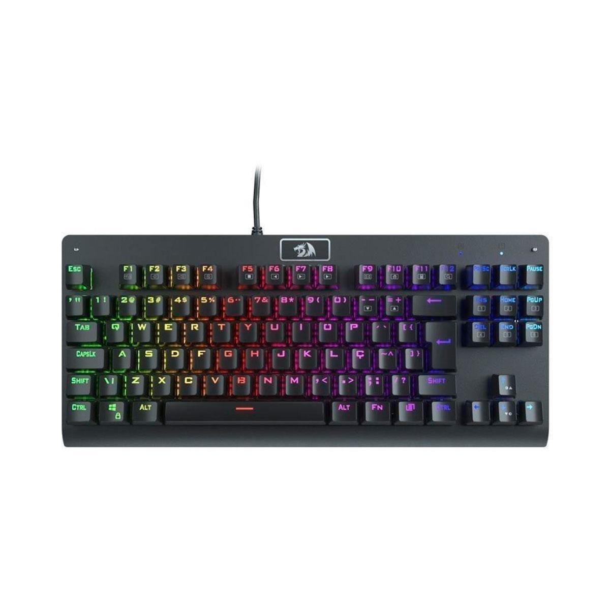 Teclado USB Gamer Mecânico Redragon Dark Avenger - RGB - Switch Outemu Red - ABNT2 - K568RGB-2 RED