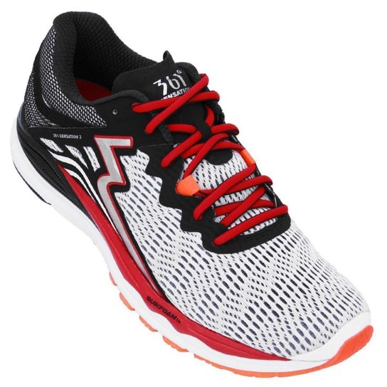 Tênis 361º Sport Sensation 3 Masculino - Branco+Vermelho Menor preço em Tênis 361º Sport Sensation 3 Masculino - Branco+Vermelho