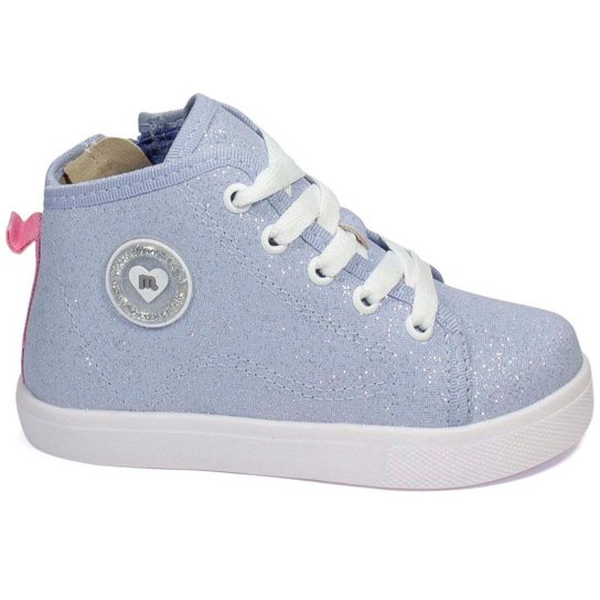 Tênis Abotinado Infantil Molekinha Tecido Lona Gliter Menina 2118.578 - Azul Menor preço em Tênis Abotinado Infantil Molekinha Tecido Lona Gliter Menina 2118.578 - Azul