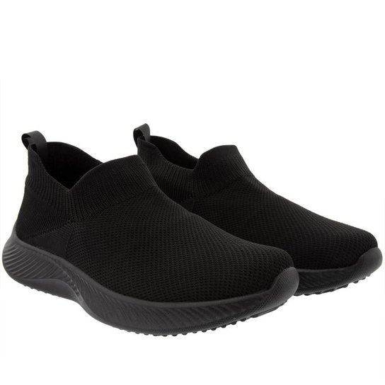 Tênis Actvitta Esportivo Masculino Pespontos Knit Preto - 44 - Preto Menor preço em Tênis Actvitta Esportivo Masculino Pespontos Knit Preto - 44 - Preto