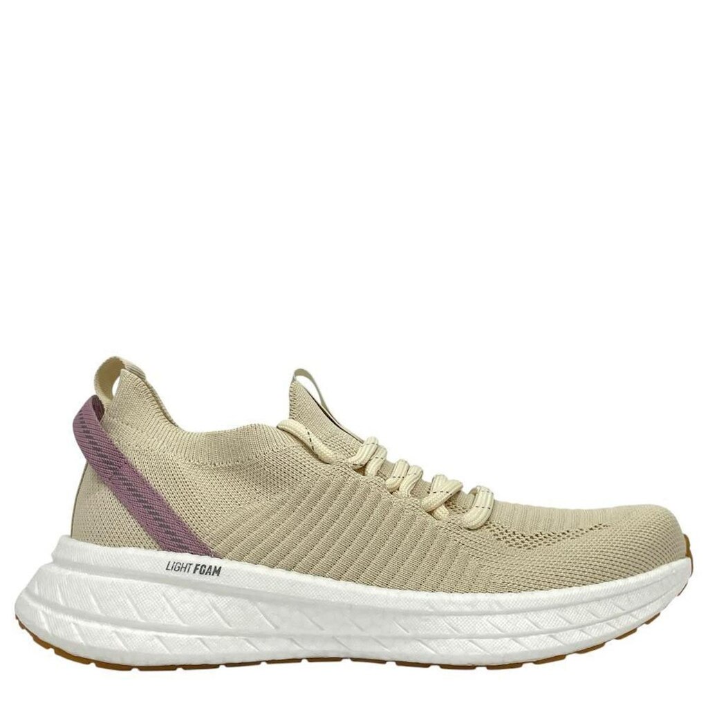 Tênis Actvitta Feminino Bege Conforto Versátil Light Foam