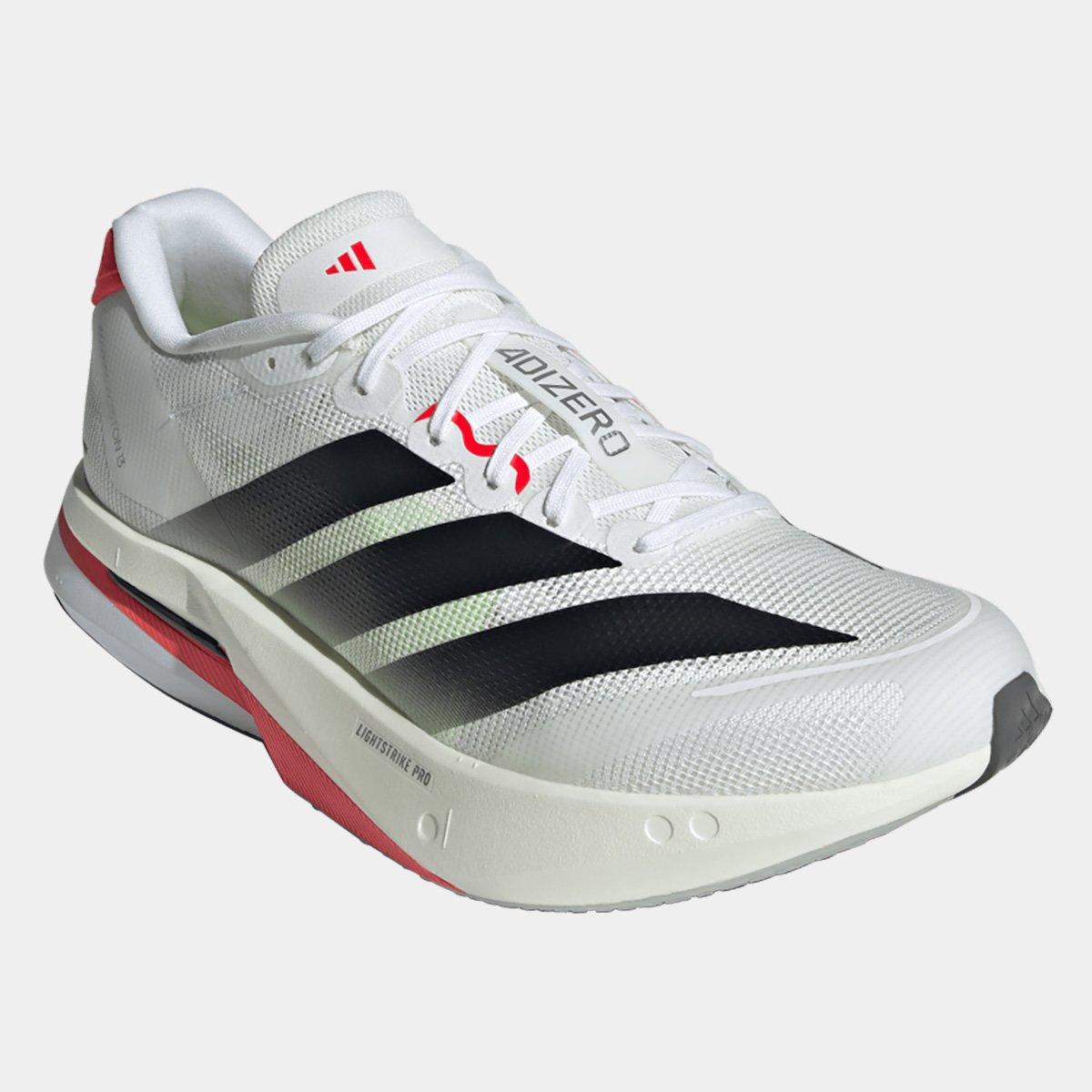 Tênis Adidas Adizero Boston 13 Masculino - Branco+Vermelho | Netshoes
