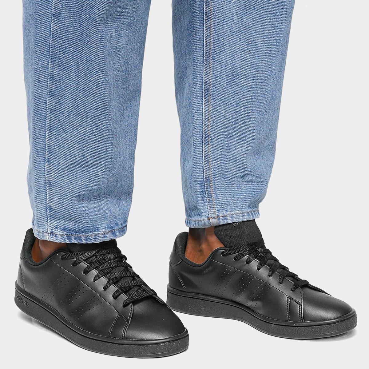 Adidas Advantage Tenis Adidas Em Couro Masculino Adidas Advantage